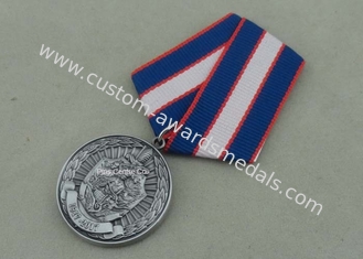 Medallas de plata antiguas de la cinta del cortocircuito del gobierno, medallones de los premios con el material de cobre amarillo