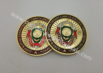 Monedas de oro detrás personalizadas planas o dobles, moneda transparente del esmalte de la marina de guerra de la aleación del cinc 3D