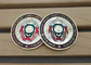 Monedas de oro detrás personalizadas planas o dobles, moneda transparente del esmalte de la marina de guerra de la aleación del cinc 3D